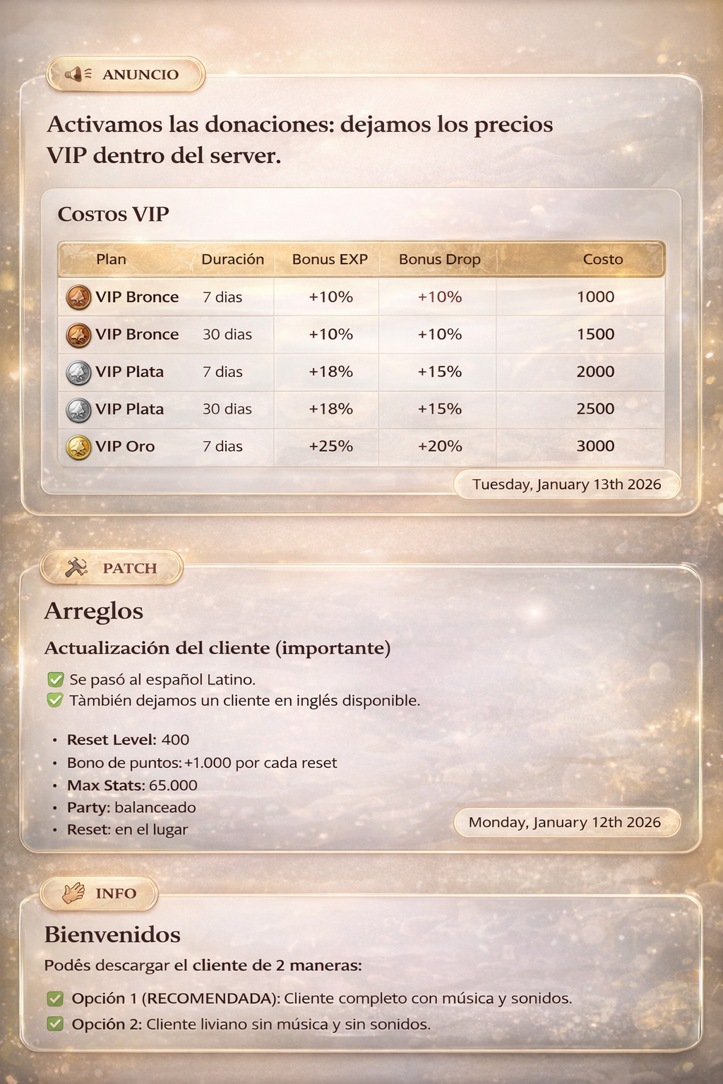 Costos VIP MU Kairus Season 6